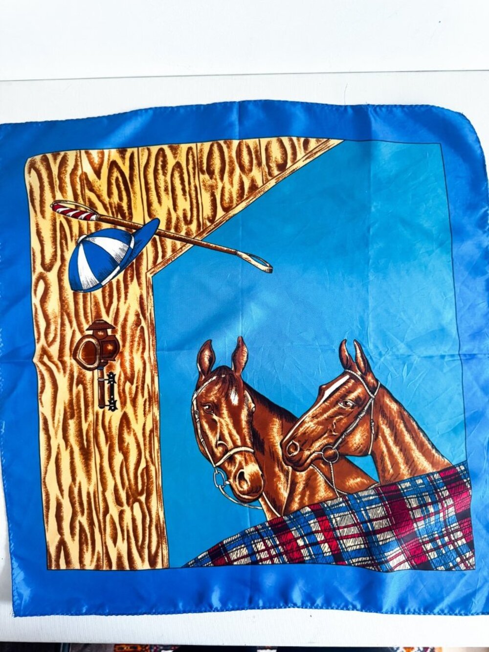 Vintage Equestrian Horse Theme Scarf